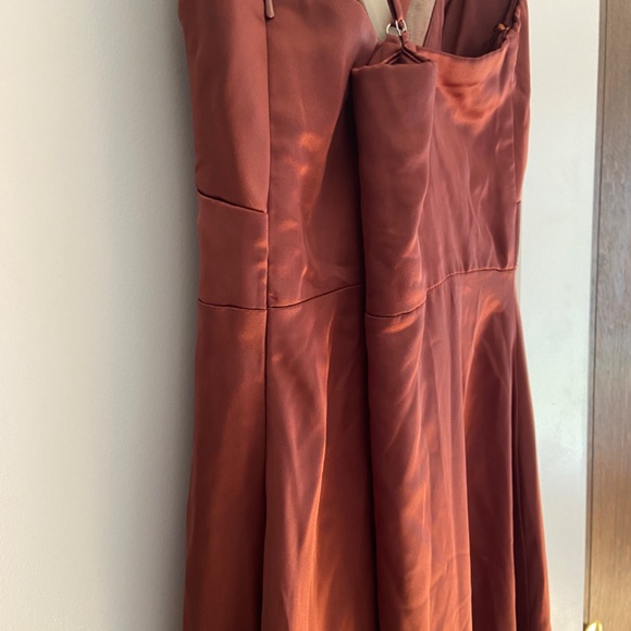 Revelry Cinnamon Rose Satin Bridesmaid Dress - Picture 5 of 6